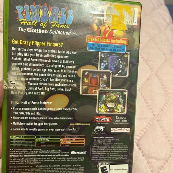 XBOX Pinball Hall of Fame: The Gottlieb Collection Video Game - Picture 15 of 16